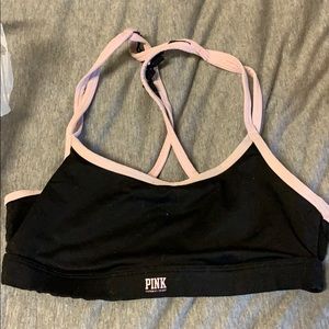 Pink sports bra